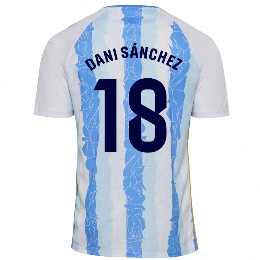 Danxen Kvinder Dani Sánchez #18 Hvid Blå Hjemmebane Spillertrøjer 2024/25 Trøje T-Shirt
