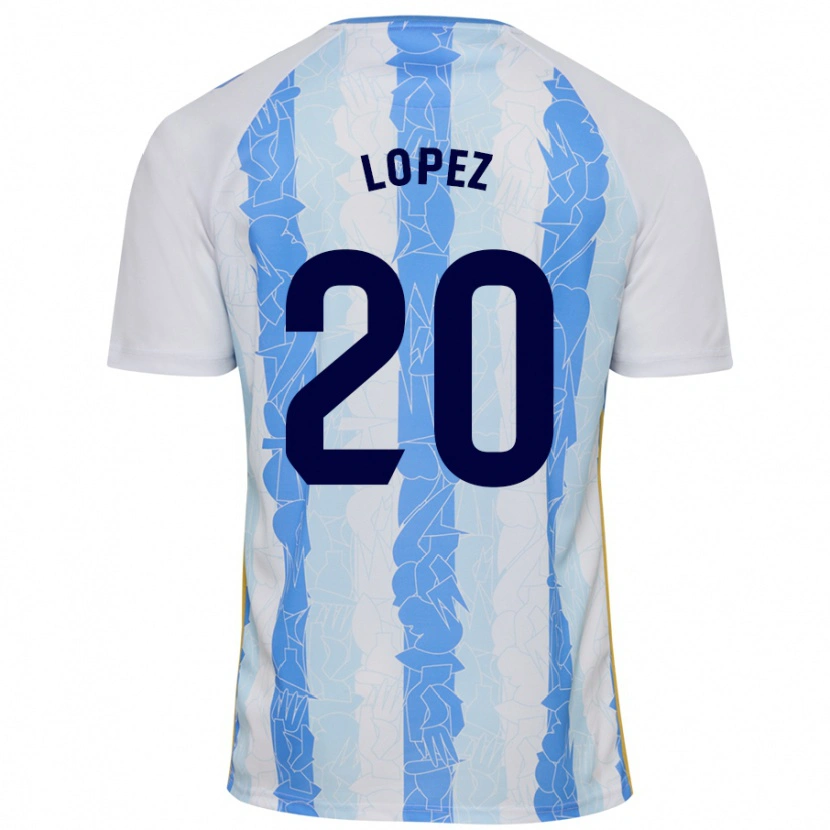 Danxen Kvinder Adri López #20 Hvid Blå Hjemmebane Spillertrøjer 2024/25 Trøje T-Shirt