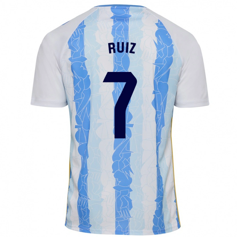 Danxen Kvinder María Ruiz #7 Hvid Blå Hjemmebane Spillertrøjer 2024/25 Trøje T-Shirt
