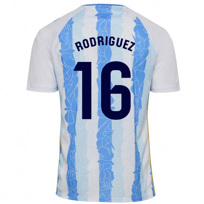 Danxen Kvinder Genaro Rodríguez #16 Hvid Blå Hjemmebane Spillertrøjer 2024/25 Trøje T-Shirt