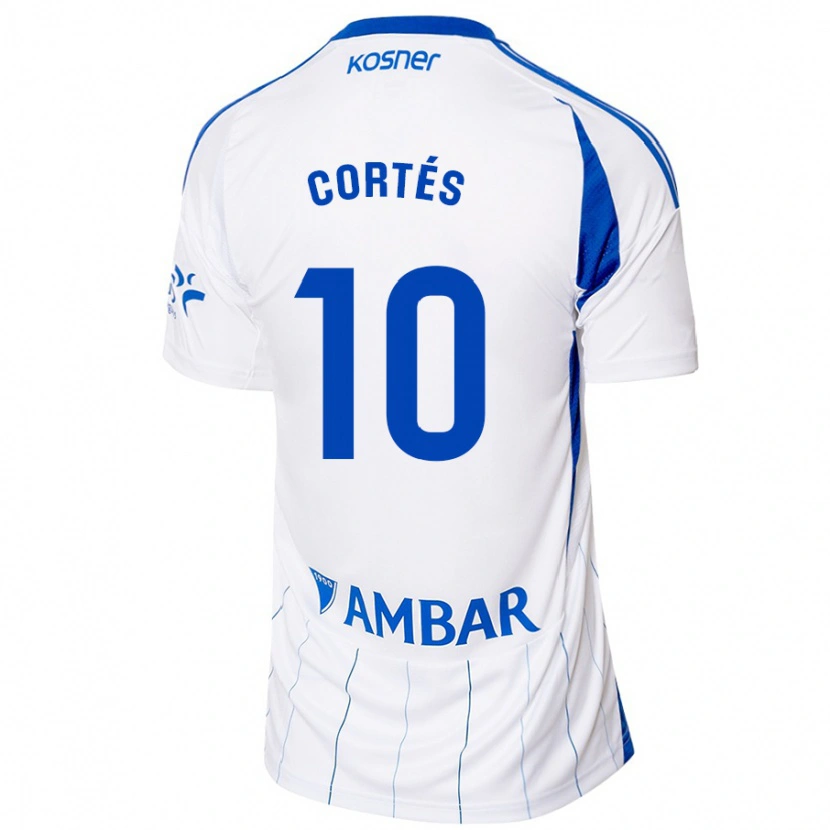 Danxen Kvinder Pablo Cortés #10 Rød Hvid Hjemmebane Spillertrøjer 2024/25 Trøje T-Shirt