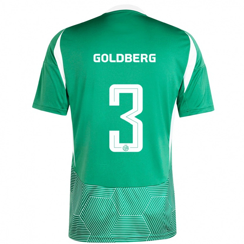 Danxen Kvinder Shon Goldberg #3 Grøn Hvid Hjemmebane Spillertrøjer 2024/25 Trøje T-Shirt