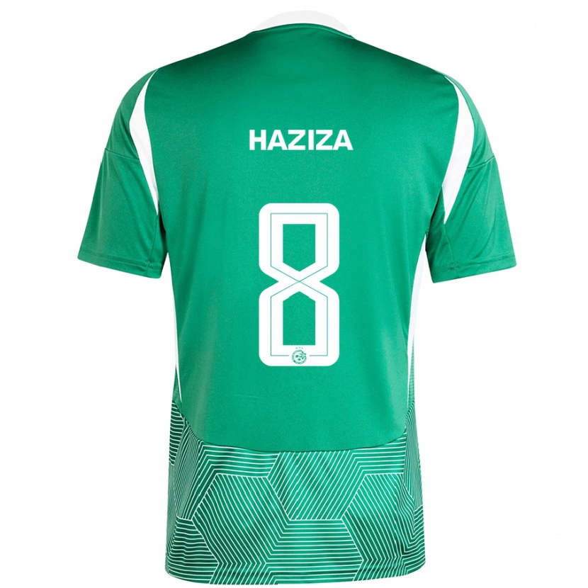 Danxen Kvinder Dolev Haziza #8 Grøn Hvid Hjemmebane Spillertrøjer 2024/25 Trøje T-Shirt