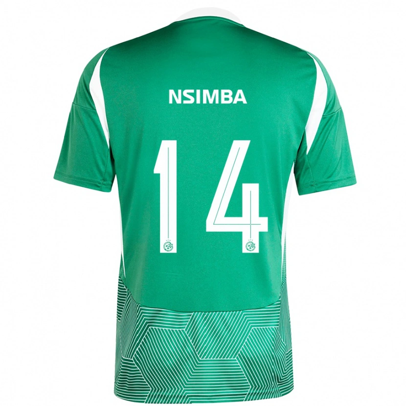 Danxen Kvinder Vital Nsimba #14 Grøn Hvid Hjemmebane Spillertrøjer 2024/25 Trøje T-Shirt