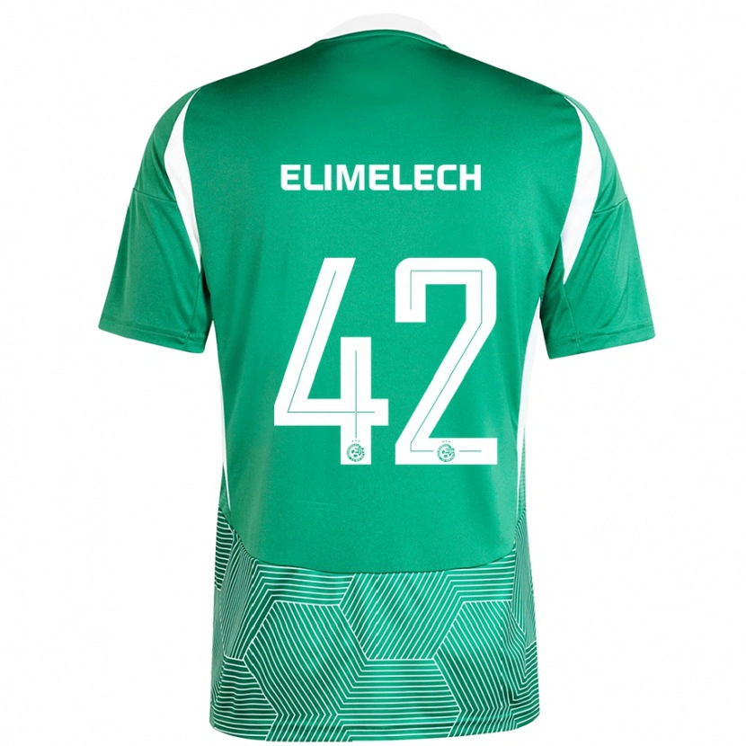 Danxen Kvinder Roey Elimelech #42 Grøn Hvid Hjemmebane Spillertrøjer 2024/25 Trøje T-Shirt