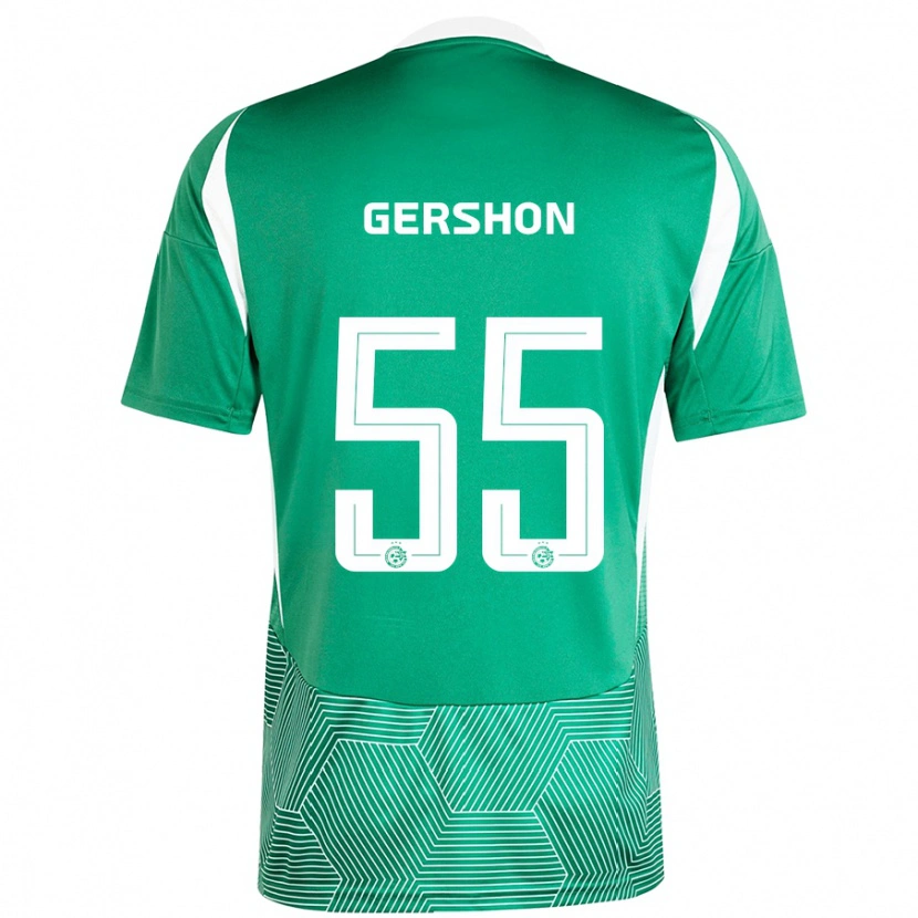 Danxen Kvinder Rami Gershon #55 Grøn Hvid Hjemmebane Spillertrøjer 2024/25 Trøje T-Shirt
