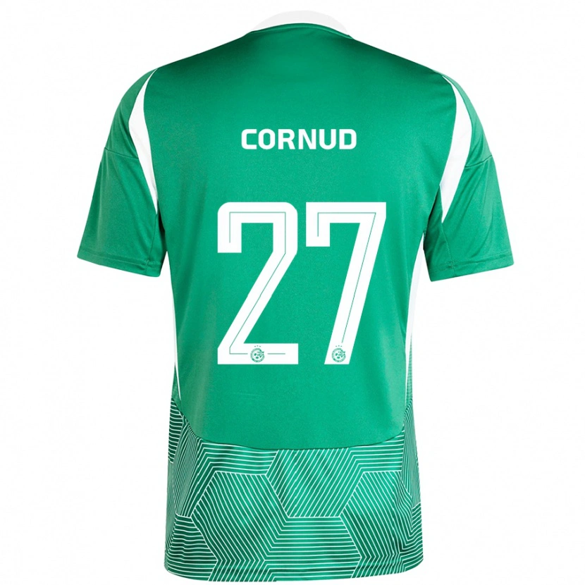 Danxen Kvinder Pierre Cornud #27 Grøn Hvid Hjemmebane Spillertrøjer 2024/25 Trøje T-Shirt