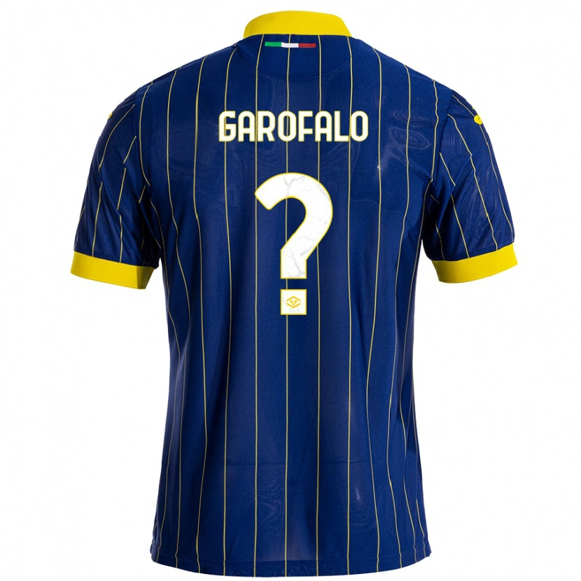 Danxen Kvinder Lorenzo Garofalo #0 Blå Gul Hjemmebane Spillertrøjer 2024/25 Trøje T-Shirt