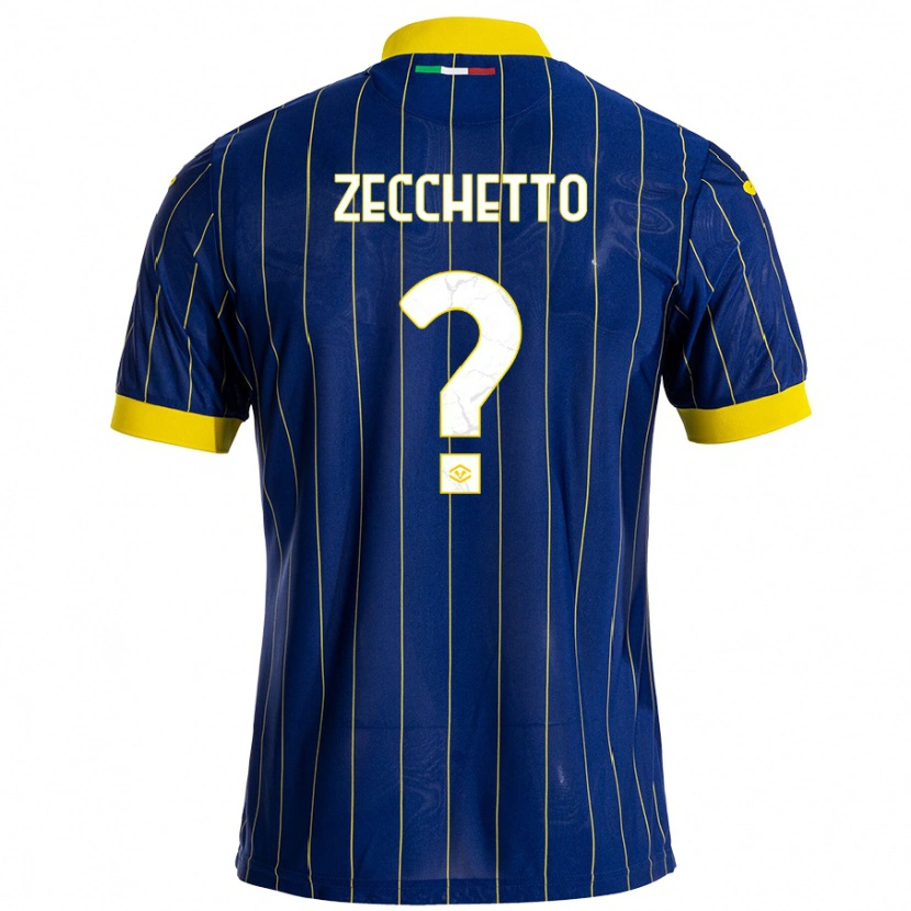 Danxen Kvinder Leonardo Zecchetto #0 Blå Gul Hjemmebane Spillertrøjer 2024/25 Trøje T-Shirt
