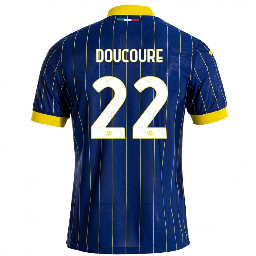 Danxen Kvinder Mamedi Doucouré #22 Blå Gul Hjemmebane Spillertrøjer 2024/25 Trøje T-Shirt