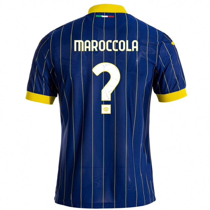 Danxen Kvinder Francesco Maroccola #0 Blå Gul Hjemmebane Spillertrøjer 2024/25 Trøje T-Shirt