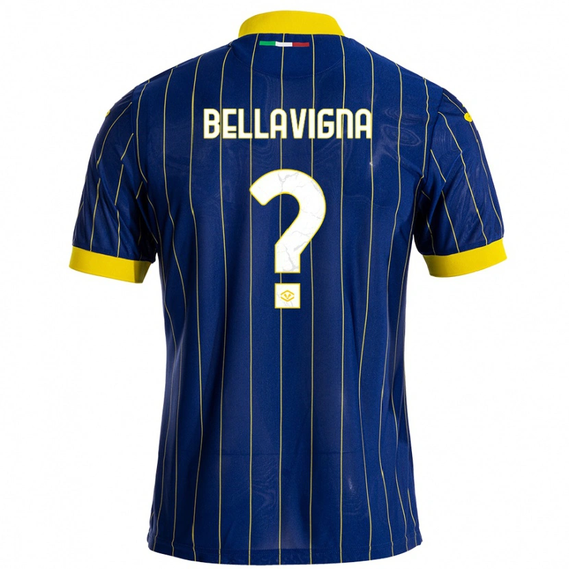 Danxen Kvinder Marco Bellavigna #0 Blå Gul Hjemmebane Spillertrøjer 2024/25 Trøje T-Shirt