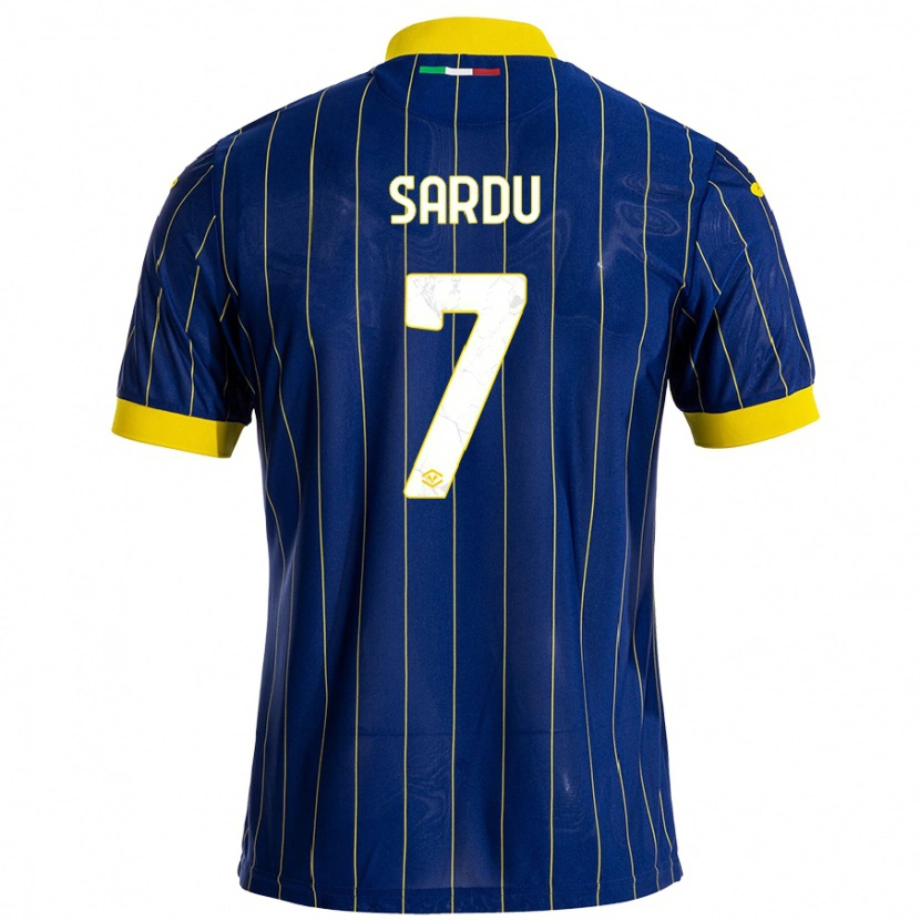 Danxen Kvinder Rosella Sardu #7 Blå Gul Hjemmebane Spillertrøjer 2024/25 Trøje T-Shirt