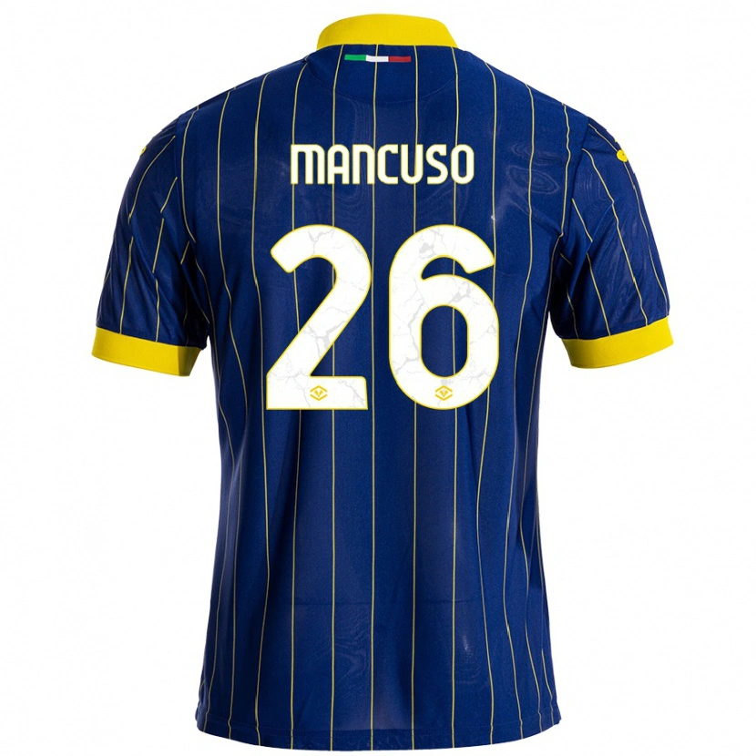 Danxen Kvinder Giulia Mancuso #26 Blå Gul Hjemmebane Spillertrøjer 2024/25 Trøje T-Shirt