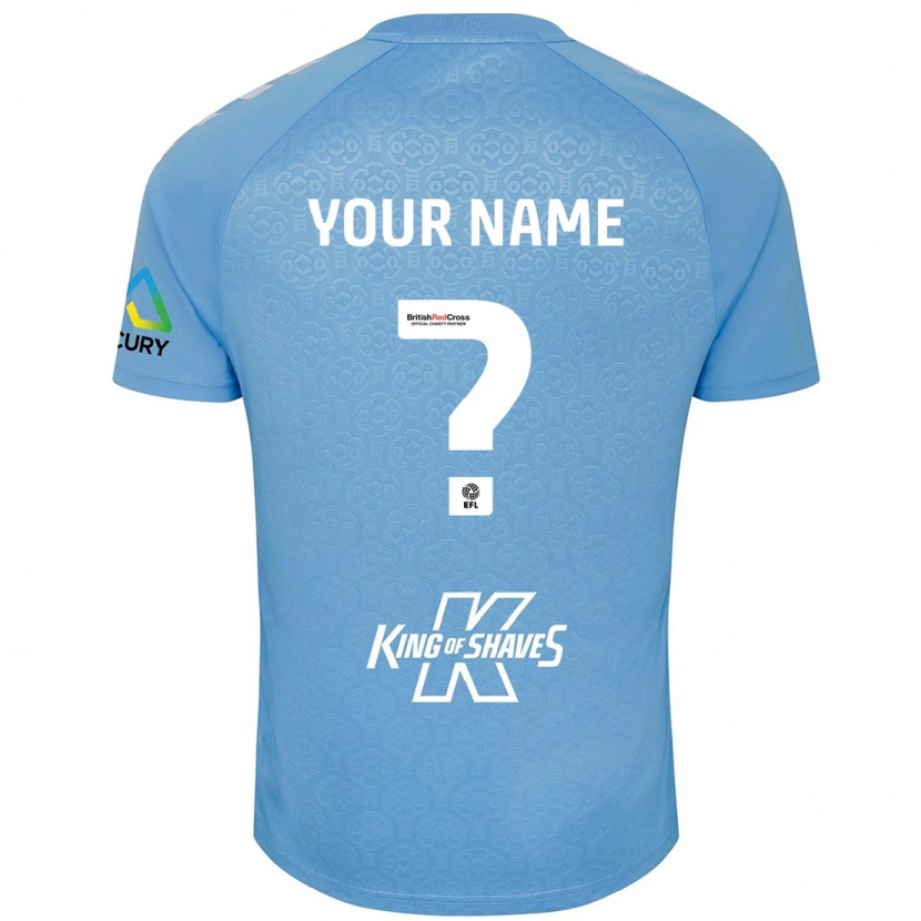 Danxen Kvinder Dit Navn #0 Blå Hvid Hjemmebane Spillertrøjer 2024/25 Trøje T-Shirt