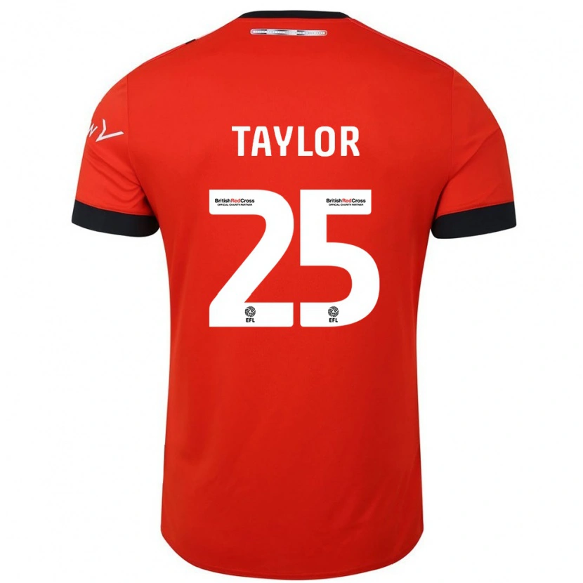 Danxen Kvinder Joe Taylor #25 Orange Sort Hjemmebane Spillertrøjer 2024/25 Trøje T-Shirt
