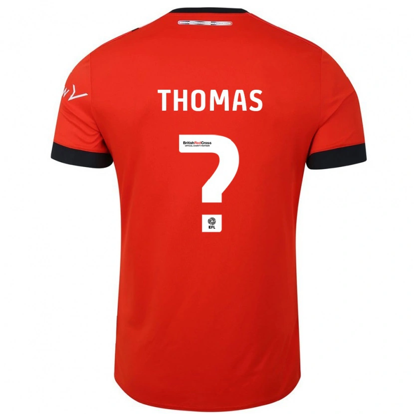 Danxen Kvinder Lucas Thomas #0 Orange Sort Hjemmebane Spillertrøjer 2024/25 Trøje T-Shirt