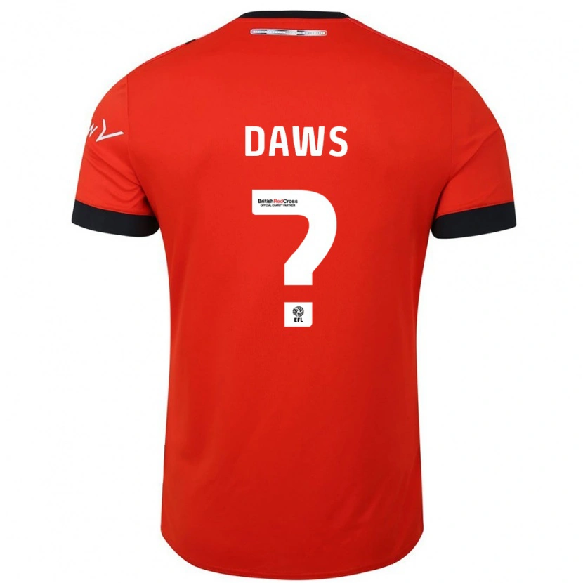 Danxen Kvinder Marcus Daws #0 Orange Sort Hjemmebane Spillertrøjer 2024/25 Trøje T-Shirt