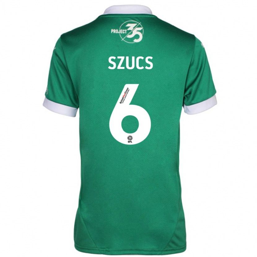 Danxen Kvinder Kornél Szűcs #6 Grøn Hvid Hjemmebane Spillertrøjer 2024/25 Trøje T-Shirt