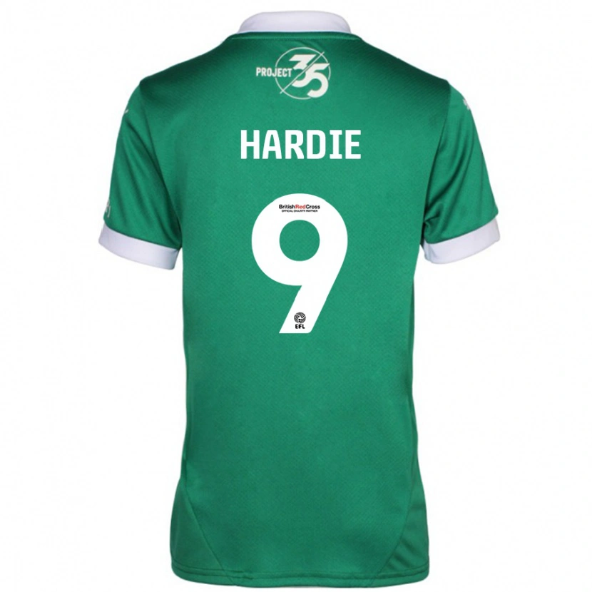 Danxen Kvinder Ryan Hardie #9 Grøn Hvid Hjemmebane Spillertrøjer 2024/25 Trøje T-Shirt