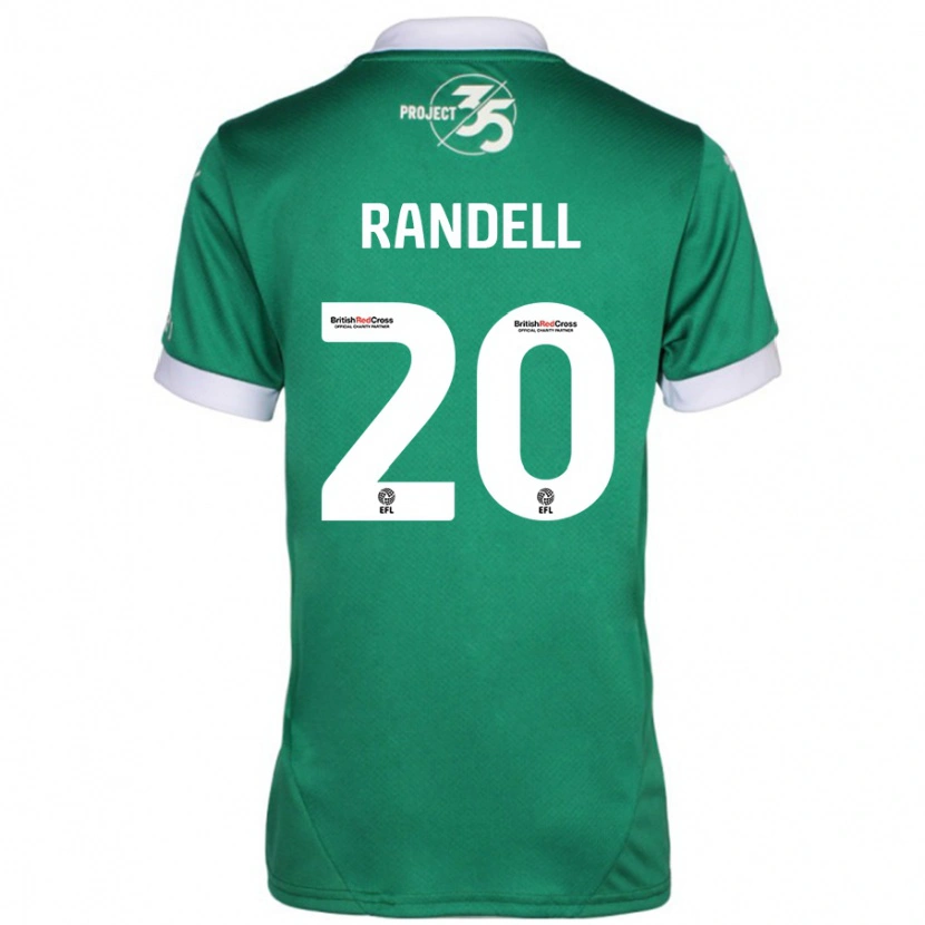 Danxen Kvinder Adam Randell #20 Grøn Hvid Hjemmebane Spillertrøjer 2024/25 Trøje T-Shirt