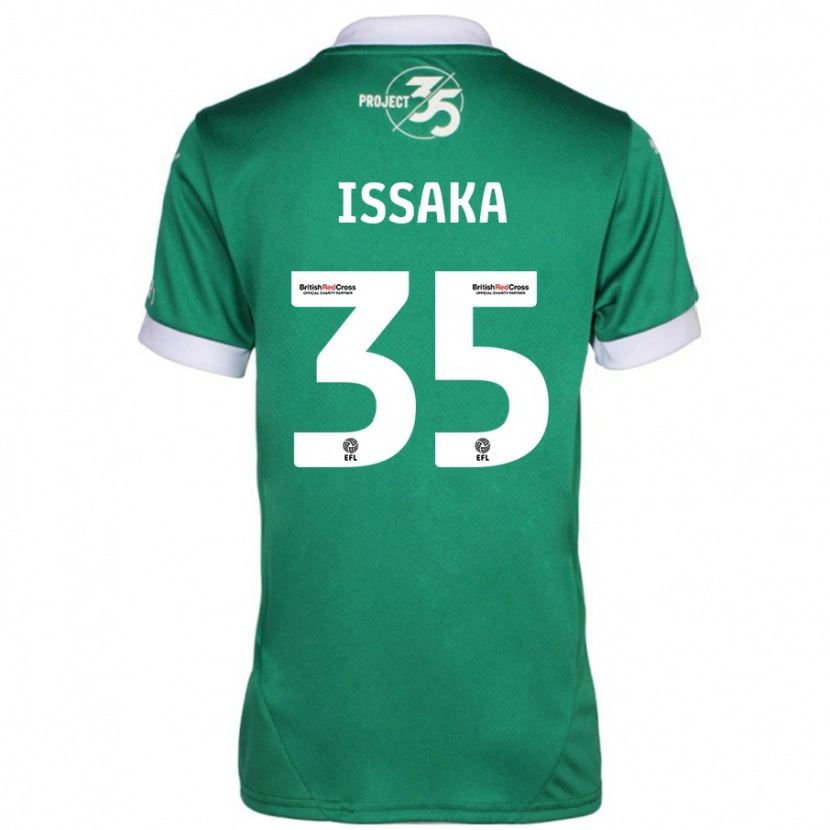 Danxen Kvinder Freddie Issaka #35 Grøn Hvid Hjemmebane Spillertrøjer 2024/25 Trøje T-Shirt