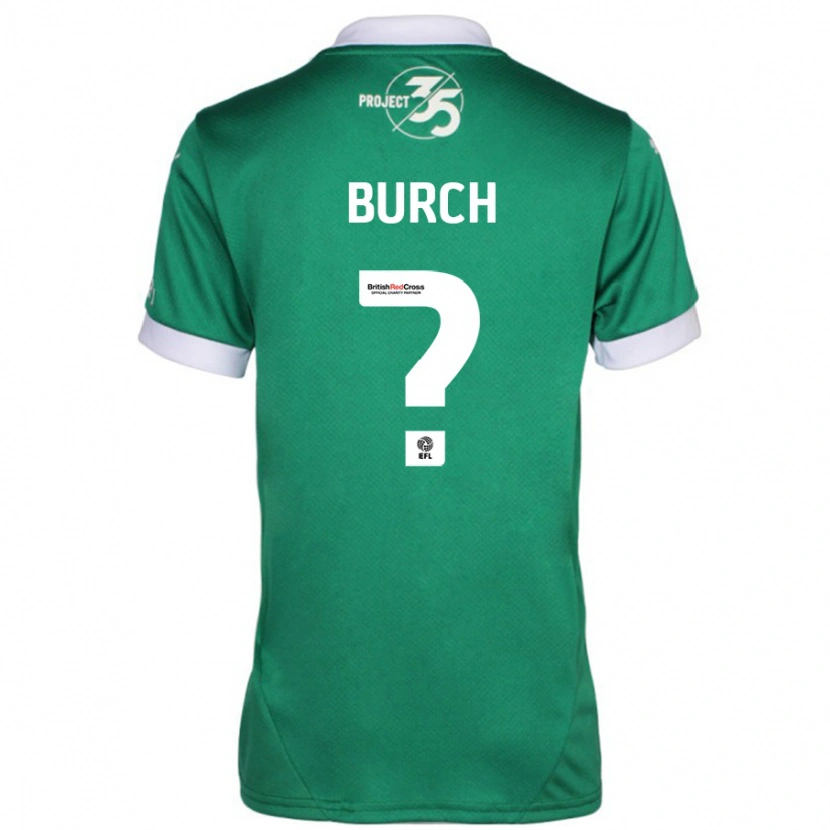 Danxen Kvinder Kian Burch #0 Grøn Hvid Hjemmebane Spillertrøjer 2024/25 Trøje T-Shirt
