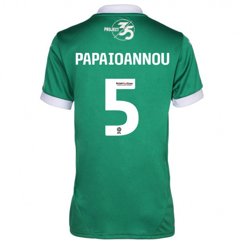 Danxen Kvinder Panagiota Papaioannou #5 Grøn Hvid Hjemmebane Spillertrøjer 2024/25 Trøje T-Shirt