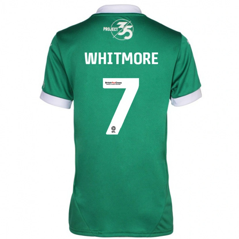 Danxen Kvinder Charlotte Whitmore #7 Grøn Hvid Hjemmebane Spillertrøjer 2024/25 Trøje T-Shirt