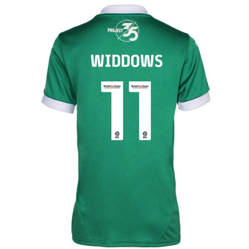 Danxen Kvinder Jade Widdows #11 Grøn Hvid Hjemmebane Spillertrøjer 2024/25 Trøje T-Shirt