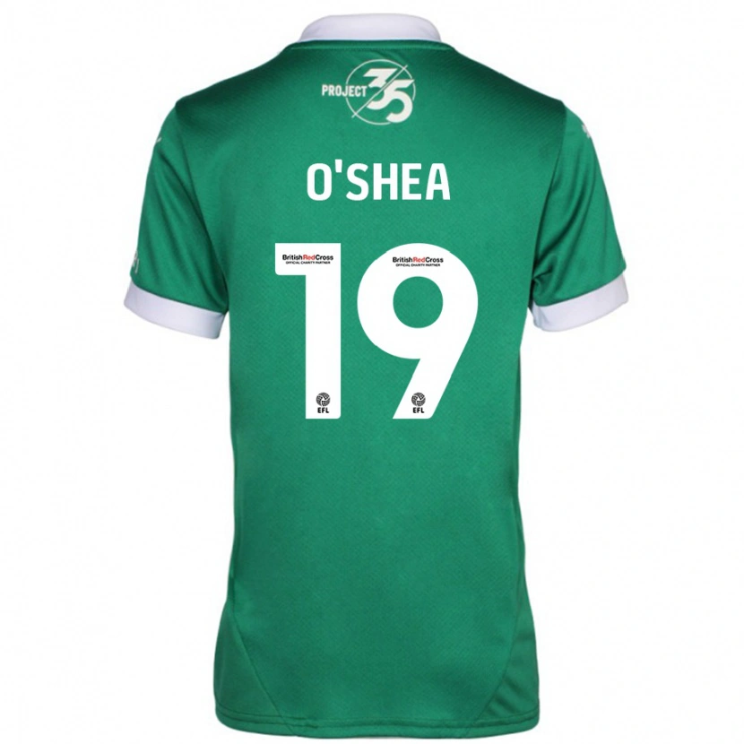 Danxen Kvinder Erin O'shea #19 Grøn Hvid Hjemmebane Spillertrøjer 2024/25 Trøje T-Shirt
