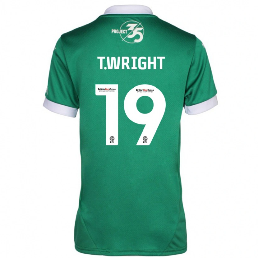 Danxen Kvinder Tyreik Wright #19 Grøn Hvid Hjemmebane Spillertrøjer 2024/25 Trøje T-Shirt