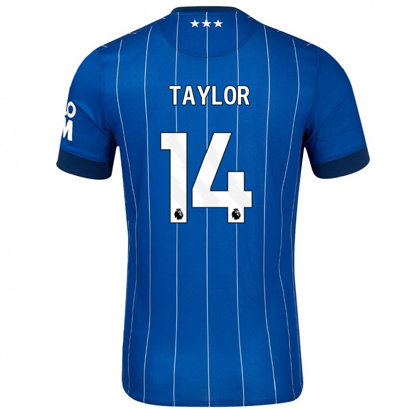 Danxen Kvinder Jack Taylor #14 Marineblå Hjemmebane Spillertrøjer 2024/25 Trøje T-Shirt