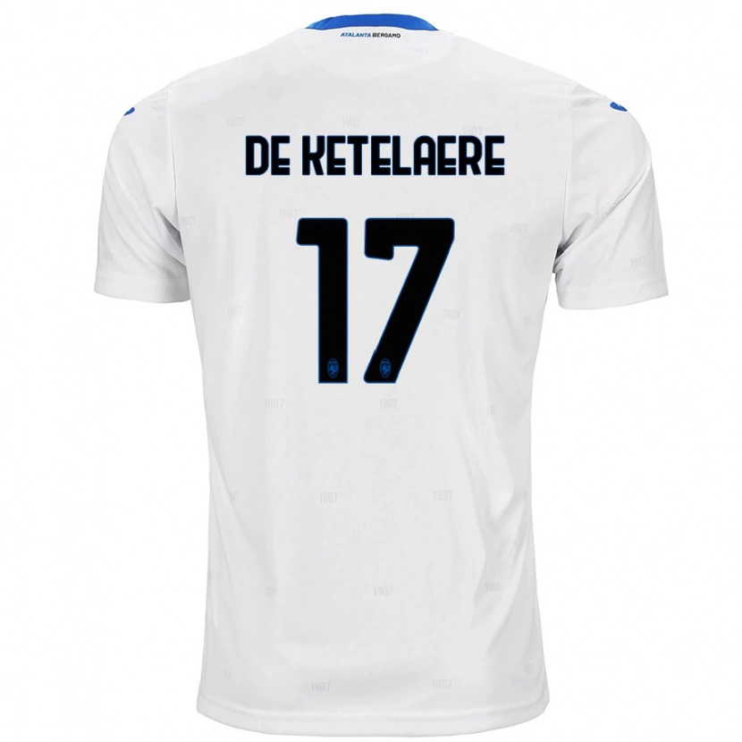 Danxen Kvinder Charles De Ketelaere #17 Hvid Udebane Spillertrøjer 2024/25 Trøje T-Shirt