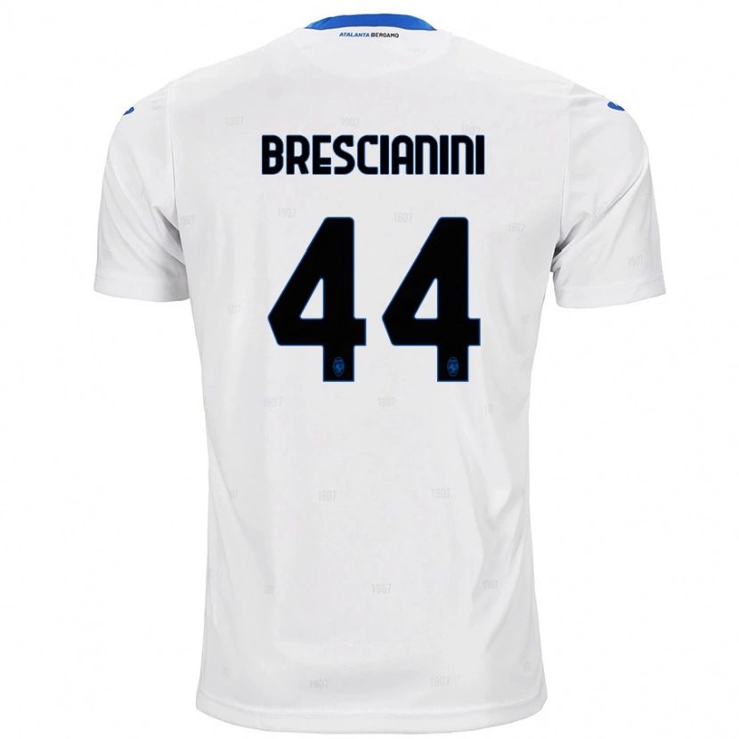 Danxen Kvinder Marco Brescianini #44 Hvid Udebane Spillertrøjer 2024/25 Trøje T-Shirt