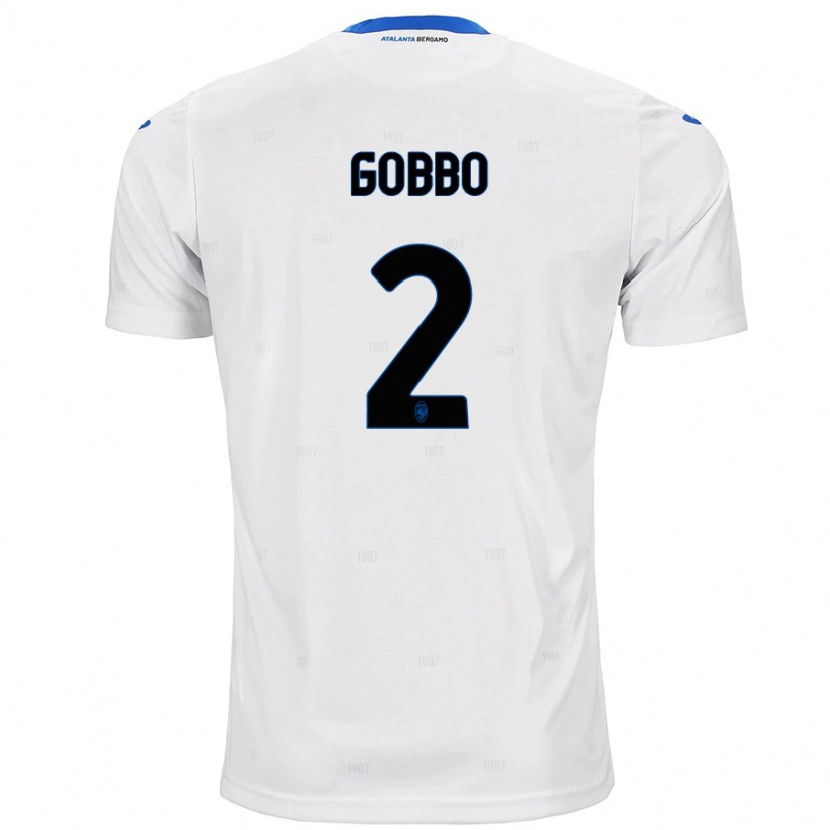 Danxen Kvinder Luca Gobbo #2 Hvid Udebane Spillertrøjer 2024/25 Trøje T-Shirt