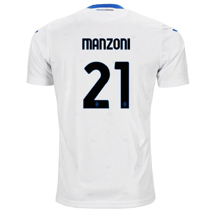 Danxen Kvinder Alberto Manzoni #21 Hvid Udebane Spillertrøjer 2024/25 Trøje T-Shirt