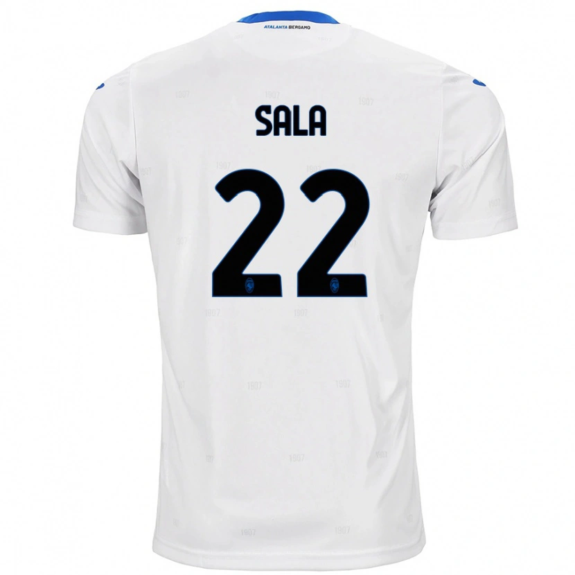 Danxen Kvinder Lorenzo Sala #22 Hvid Udebane Spillertrøjer 2024/25 Trøje T-Shirt