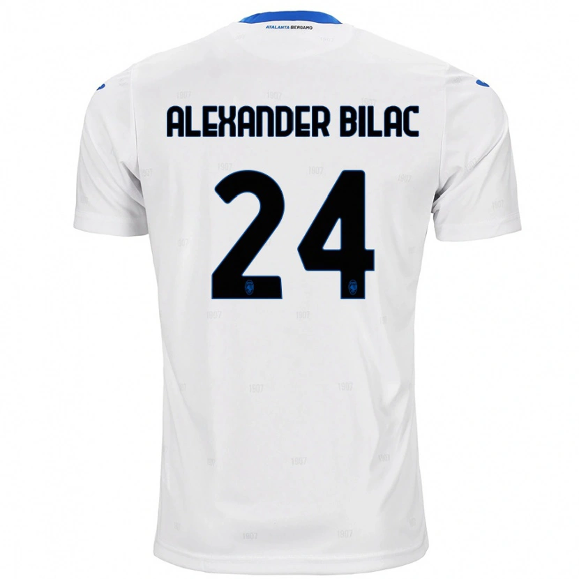 Danxen Kvinder Max Alexander Bilac #24 Hvid Udebane Spillertrøjer 2024/25 Trøje T-Shirt