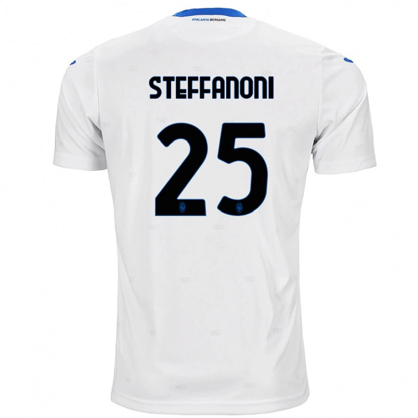 Danxen Kvinder Federico Steffanoni #25 Hvid Udebane Spillertrøjer 2024/25 Trøje T-Shirt