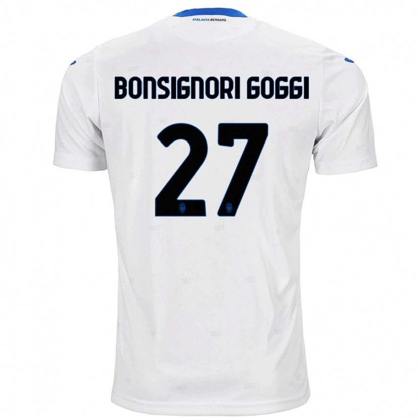 Danxen Kvinder Lorenzo Bonsignori Goggi #27 Hvid Udebane Spillertrøjer 2024/25 Trøje T-Shirt