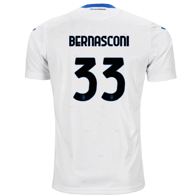 Danxen Kvinder Lorenzo Bernasconi #33 Hvid Udebane Spillertrøjer 2024/25 Trøje T-Shirt