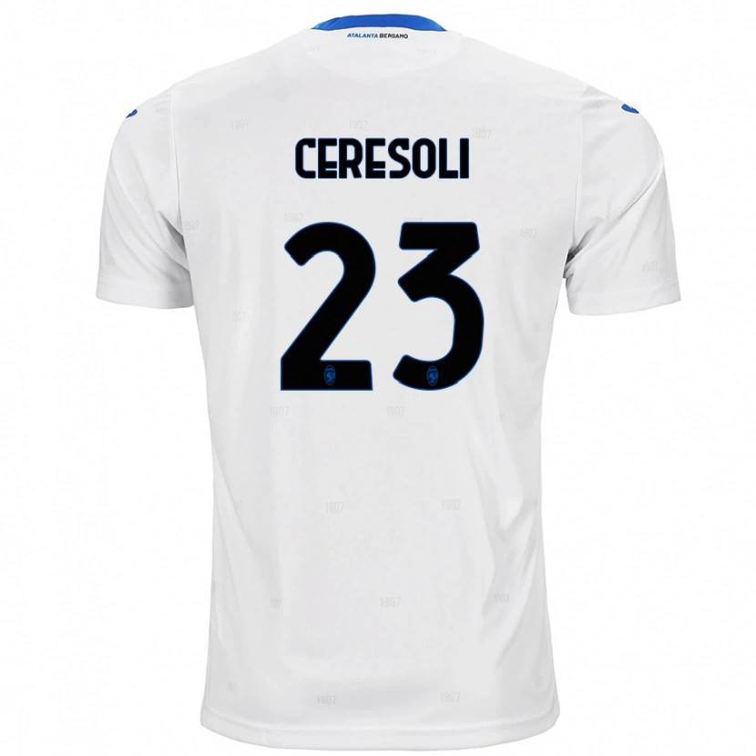 Danxen Kvinder Andrea Ceresoli #23 Hvid Udebane Spillertrøjer 2024/25 Trøje T-Shirt