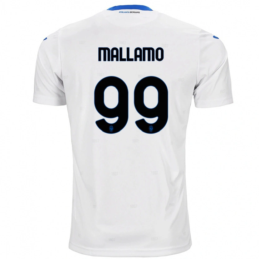 Danxen Kvinder Alessandro Mallamo #99 Hvid Udebane Spillertrøjer 2024/25 Trøje T-Shirt
