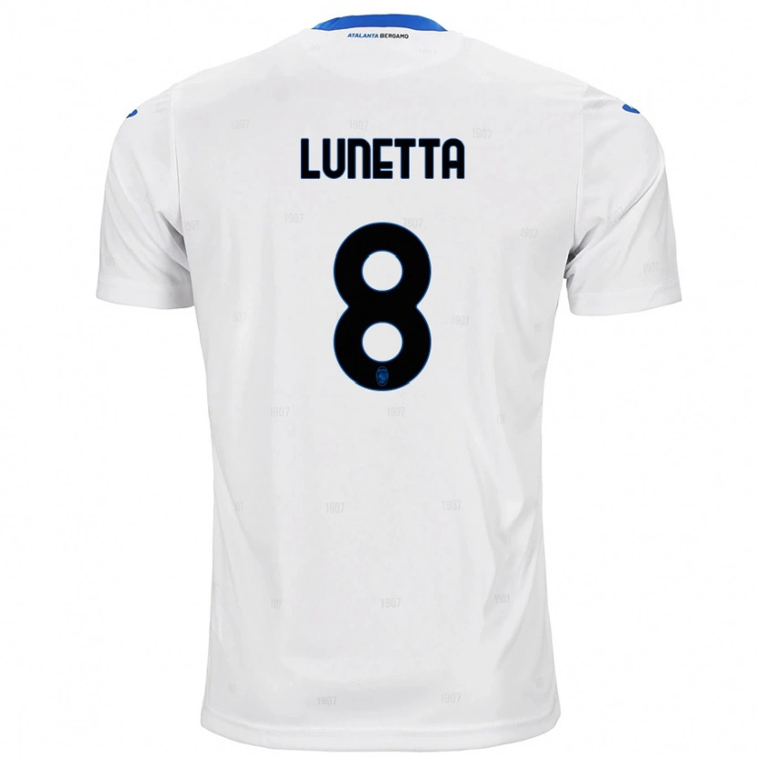 Danxen Kvinder Gabriel Lunetta #8 Hvid Udebane Spillertrøjer 2024/25 Trøje T-Shirt