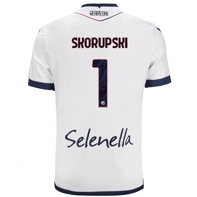 Danxen Kvinder Lukasz Skorupski #1 Hvid Kongeblå Udebane Spillertrøjer 2024/25 Trøje T-Shirt