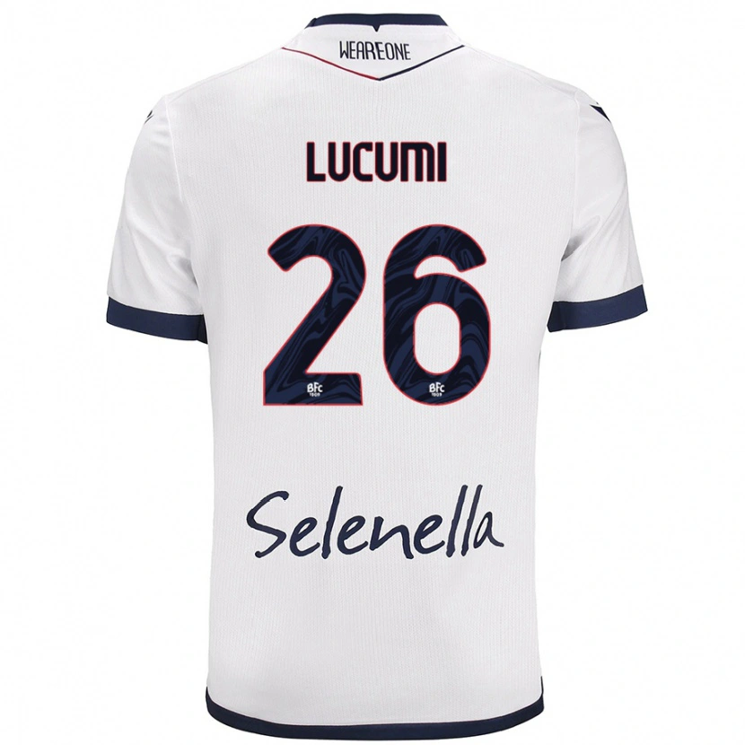 Danxen Kvinder Jhon Lucumí #26 Hvid Kongeblå Udebane Spillertrøjer 2024/25 Trøje T-Shirt