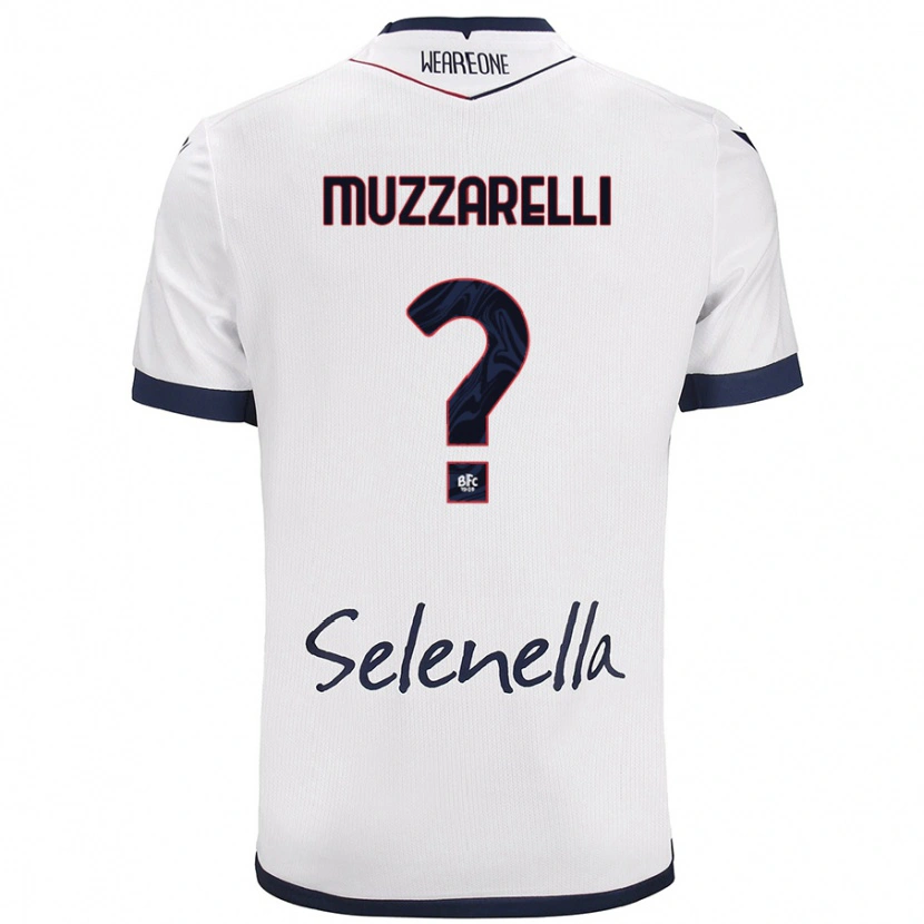 Danxen Kvinder Lorenzo Muzzarelli #0 Hvid Kongeblå Udebane Spillertrøjer 2024/25 Trøje T-Shirt