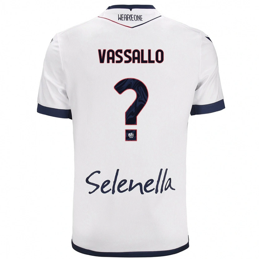 Danxen Kvinder Giacomo Vassallo #0 Hvid Kongeblå Udebane Spillertrøjer 2024/25 Trøje T-Shirt