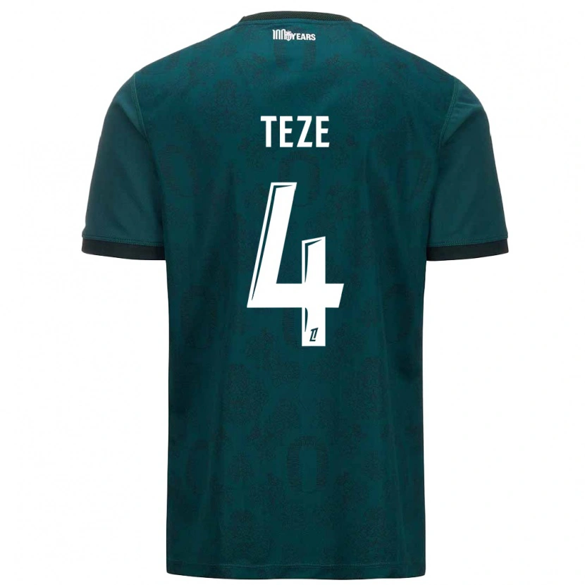 Danxen Kvinder Jordan Teze #4 Mørkegrøn Udebane Spillertrøjer 2024/25 Trøje T-Shirt
